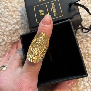 Balmain Gold Statement Ring